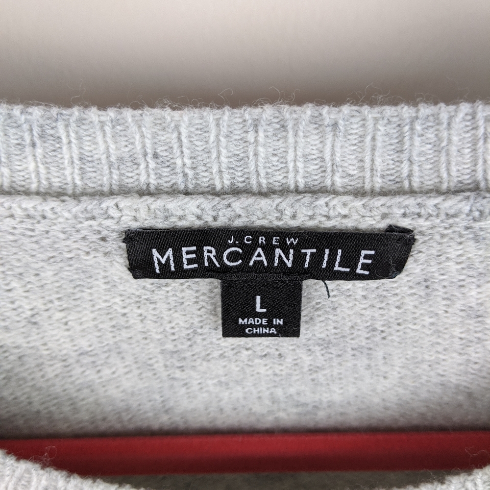 J. Crew Mercantile Gray Tiered Bell Sleeve Sweater - Picture 6 of 7